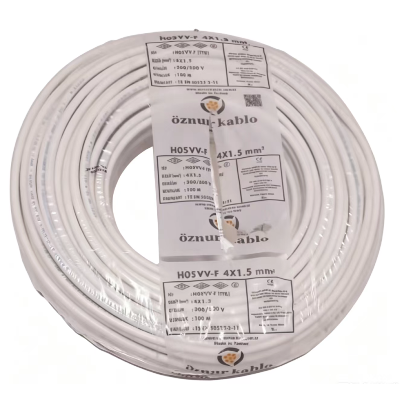 ÖZNUR KABLO 4×1,5 mm² (%100 Bakır) TTR – H05VV-F Elektrik Kablosu (100 Metre Kangal) ÖZNUR KABLO 4×1,5 mm² (%100 Bakır) TTR – H05VV-F Elektrik Kablosu (100 Metre Kangal)