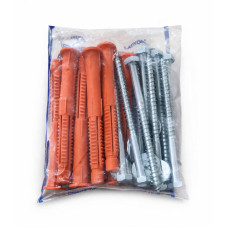 Klima Dış Ünite Ayağı Montaj - Mantolama Vida + Dübel Seti | 12mm × 120mm | 10’lu Paket