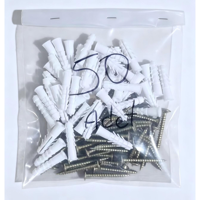 Pul Başlı Vida ve Dübel Seti | M5 × 45 mm | 50'li Paket