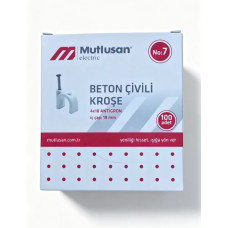 Mutlusan No:7 Beton Çivili Kroşe (4x10) - 100 Adet Mutlusan No:7 Beton Çivili Kroşe (4x10) - 100 Adet